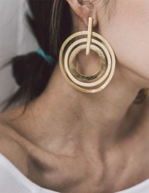 Fashion Gold Alloy Ring Earrings