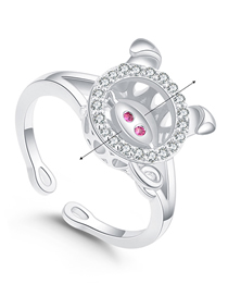 Simple Silver Color Pig Shape Decorated Ring