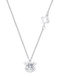 Simple Silver Color Pig Shape Decorated Necklace