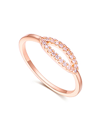 Fashion Rose Gold Plated Gold Smile Ring Often Open Ring