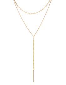 Fashion 14k Gold Plated Gold Necklace - Charm