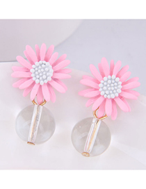 Fashion Pink Chrysanthemum Earring