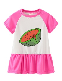 Fashion Rose Red Cartoon Love Fruit Children's Dress