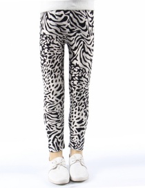 Fashion Zebra Printed Milk Silk Children's Leggings