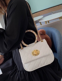 Fashion White Diamond Chain Portable Ring Shoulder Messenger Bag