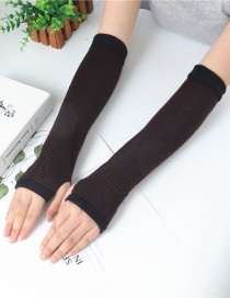 Fashion Black Coffee Bar Striped Arm Sleeve