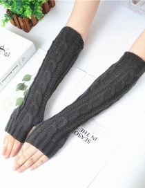 Fashion Dark Gray Wool Leak Refers To Twist Arm Sleeve