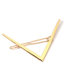 Fashion Gold Diamond Letter V-shaped Hair Clip