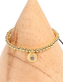 Fashion Palm Solid Gold Beads Micro-inlaid Zircon Palm Bracelet
