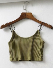Fashion Army Green Color Banded Sling Vest