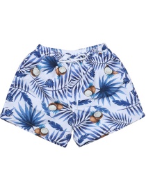 Fashion Blue Printed Beach Pants