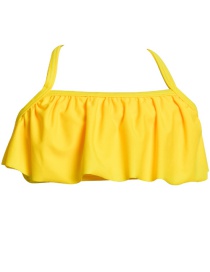 Fashion Yellow Shirt Ruffled Children's Swimsuit