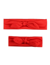 Fashion Red Knotted Bow Hair Band Parent-child Suit