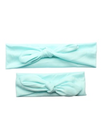Fashion Sky Blue Knotted Bow Hair Band Parent-child Suit