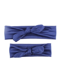 Fashion Navy Knotted Bow Hair Band Parent-child Suit