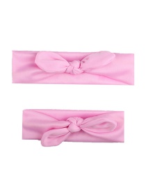 Fashion Pink Knotted Bow Hair Band Parent-child Suit