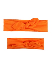 Fashion Orange Knotted Bow Hair Band Parent-child Suit