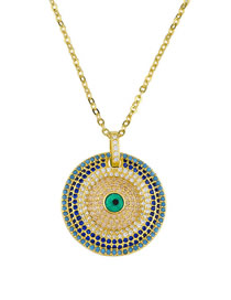 Fashion Gold Imported Zircon Eye Necklace