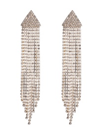 Fashion Gold Triangle Acrylic Diamond Stud Earrings