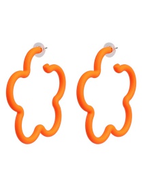 Fashion Orange Geometric Flower Shaped Acrylic Earrings