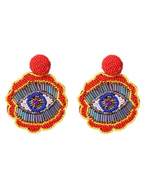 Fashion Red Rice Beads Earrings