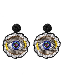 Fashion Black Rice Beads Earrings