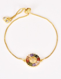 Fashion Y Gold Copper Inlaid Zircon Letter Bracelet