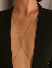 Fashion Gold 8-word Copper Bead Chain Body Chain