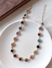 Fashion Color Colored Diamond Necklace