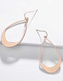Fashion Gold Copper Wire Fan-shaped Hollow Drop Ear Studs