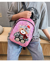 Fashion Pink Sequin Color Changing Backpack