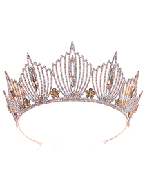 Fashion Gold Crystal Crown