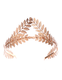 Fashion Gold Leaf Crown Headband