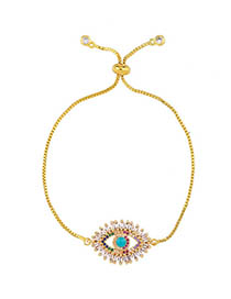 Fashion Gold Zircon Crystal Pulling Bracelet