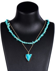 Fashion Song Shiqing Multi-layer Turquoise Necklace
