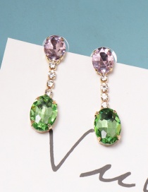 Fashion Color Diamond-shaped Geometric Drop Earrings