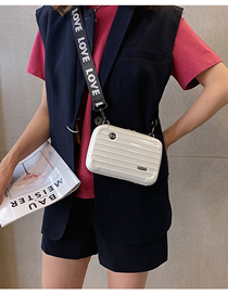 Fashion White Messenger Bag With Zipper