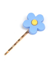 Fashion Blue Small Flower Hair Clip