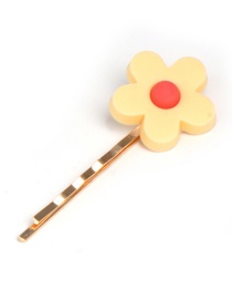 Fashion Yellow Small Flower Hair Clip