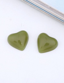 Fashion Green (one Sold) Love Resin Imitation Natural Stone Earrings