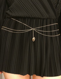 Fashion Gold Fringed Shell U-shaped Waist Chain