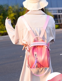 Fashion Pink Soft Leather Backpack