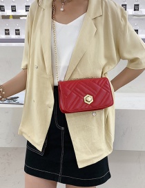 Fashion Red Embroidery Chain Chain Messenger Bag