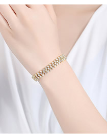 Fashion 18k Copper Inlaid Zirconium Bracelet
