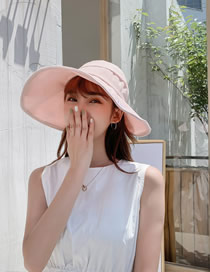 Fashion Pink Embroidered Letter Top Hat