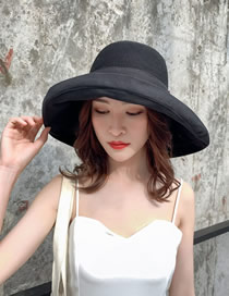 Fashion Single Layer Black Oversized Double-sided Fisherman Hat
