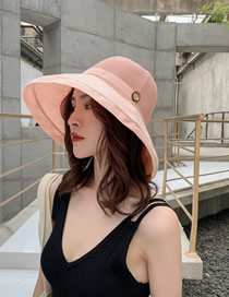 Fashion Single Layer Pink Oversized Double-sided Fisherman Hat