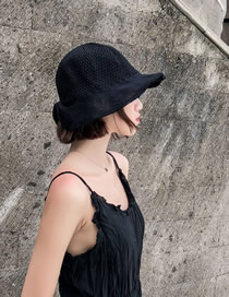 Fashion Black Raw Fisherman Hat