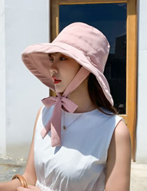 Fashion Pink Bow Big Fisherman Hat