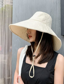 Fashion White Big Hat Sun Hat